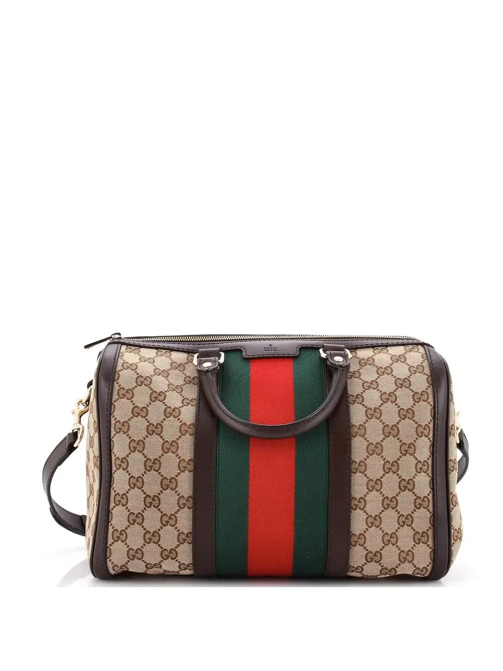 Gucci Vintage Web Boston Bag Gg Canvas #294552G13B